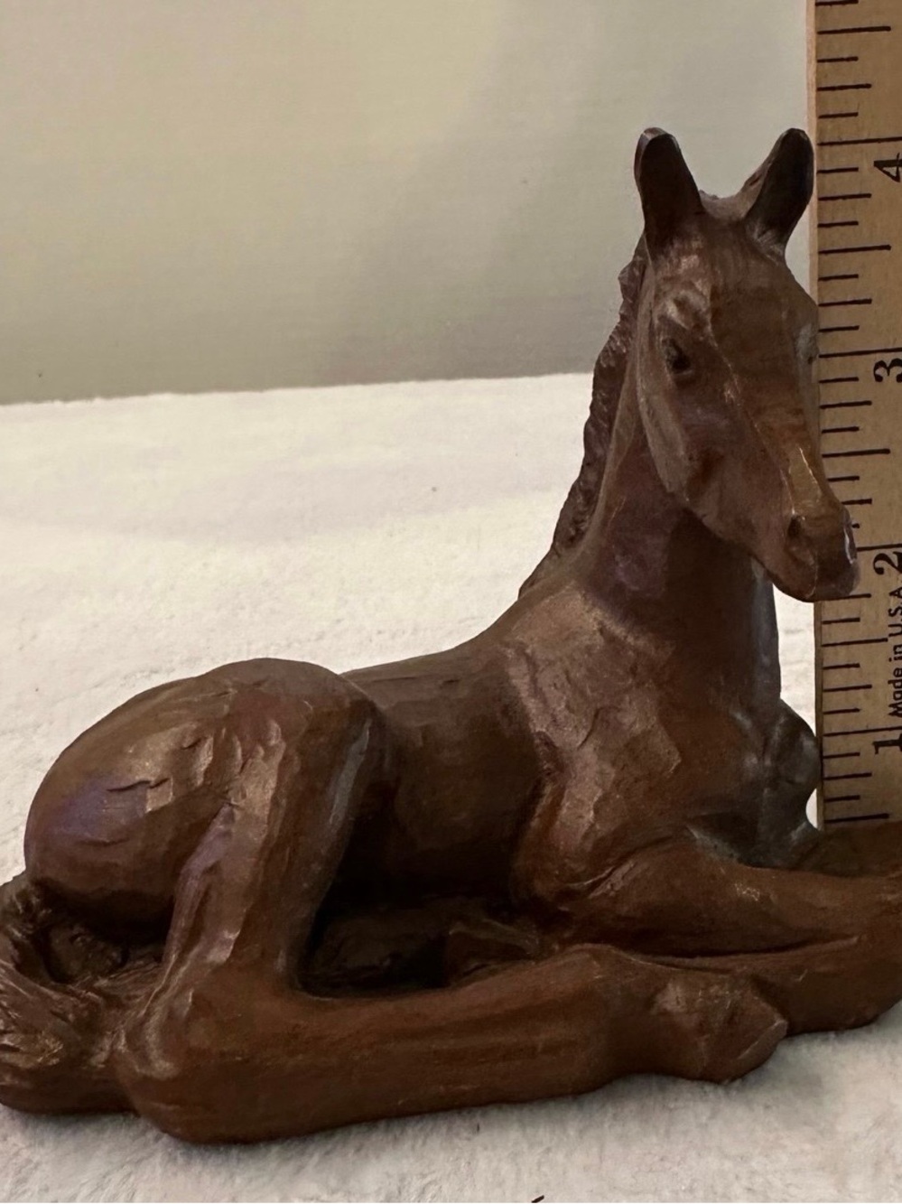 VINTAGE Red Mill Manufacturing Laying Horse Foal Figurine 1989 USA brown - Picture 7 of 8
